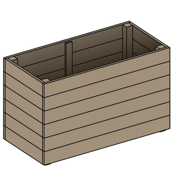 Bild 2 von Hochbeet 85 cm x 145 cm x 70 cm Kiefer druckimprägniert Pinus plus Braun FSC®