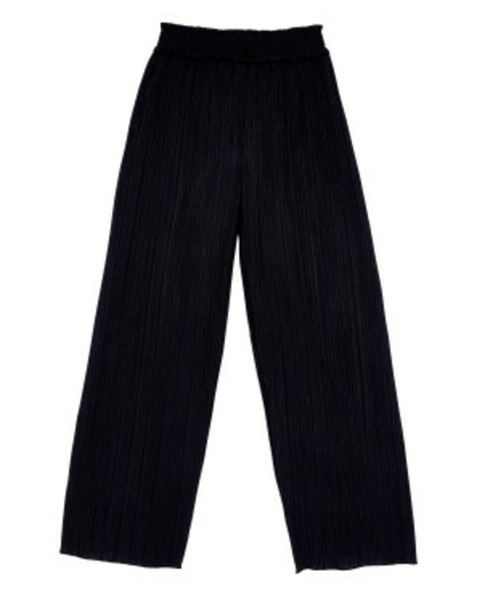Bild 1 von Schwarze Plisseehose, Y.F.K., elastischer Bund, schwarz