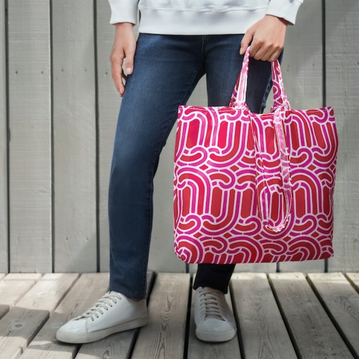 Bild 4 von SÖTRÖNN  Tragetasche, rosa/rot 45x36 cm