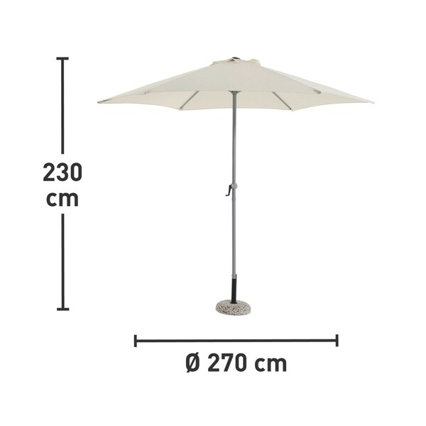 Bild 4 von Marktschirm Floresta Ø 266 cm Natural mit Kurbelmechanik