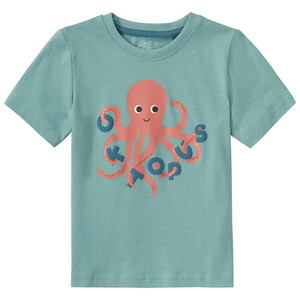 Kinder T-Shirt mit Oktopus-Motiv HELLTÜRKIS