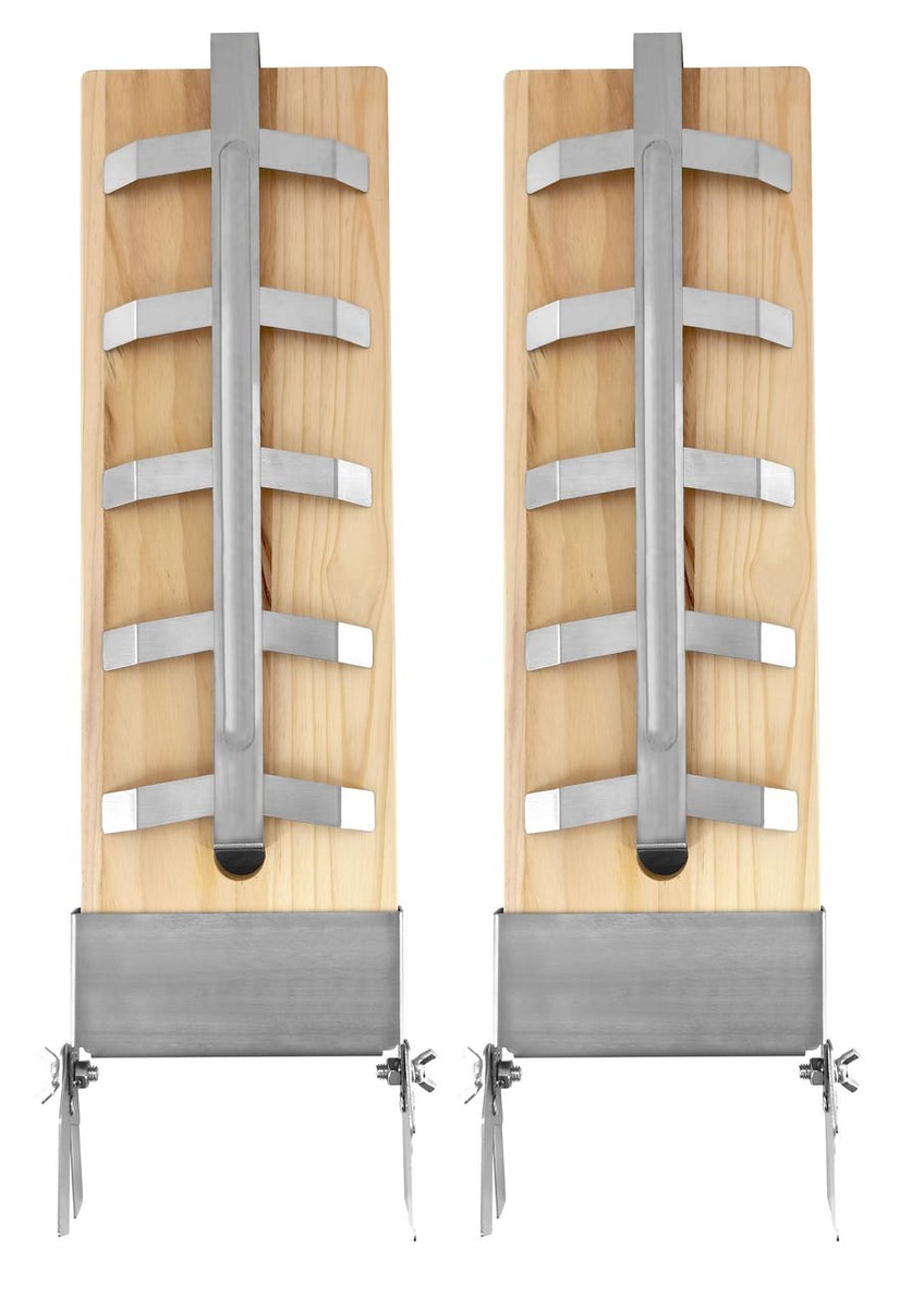 Bild 1 von Tarrington House Flammlachsbretter, Zedernholz / Edelstahl, 20 x 61 x 6.3 cm, beige / silber, 2 Stück