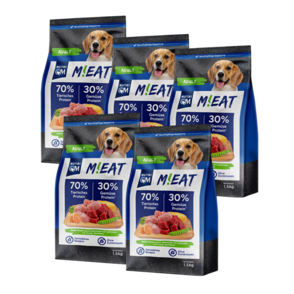 Bild 1 von Hunde-Trockenfutter M!eat, Adult, 5 x 1,5 kg