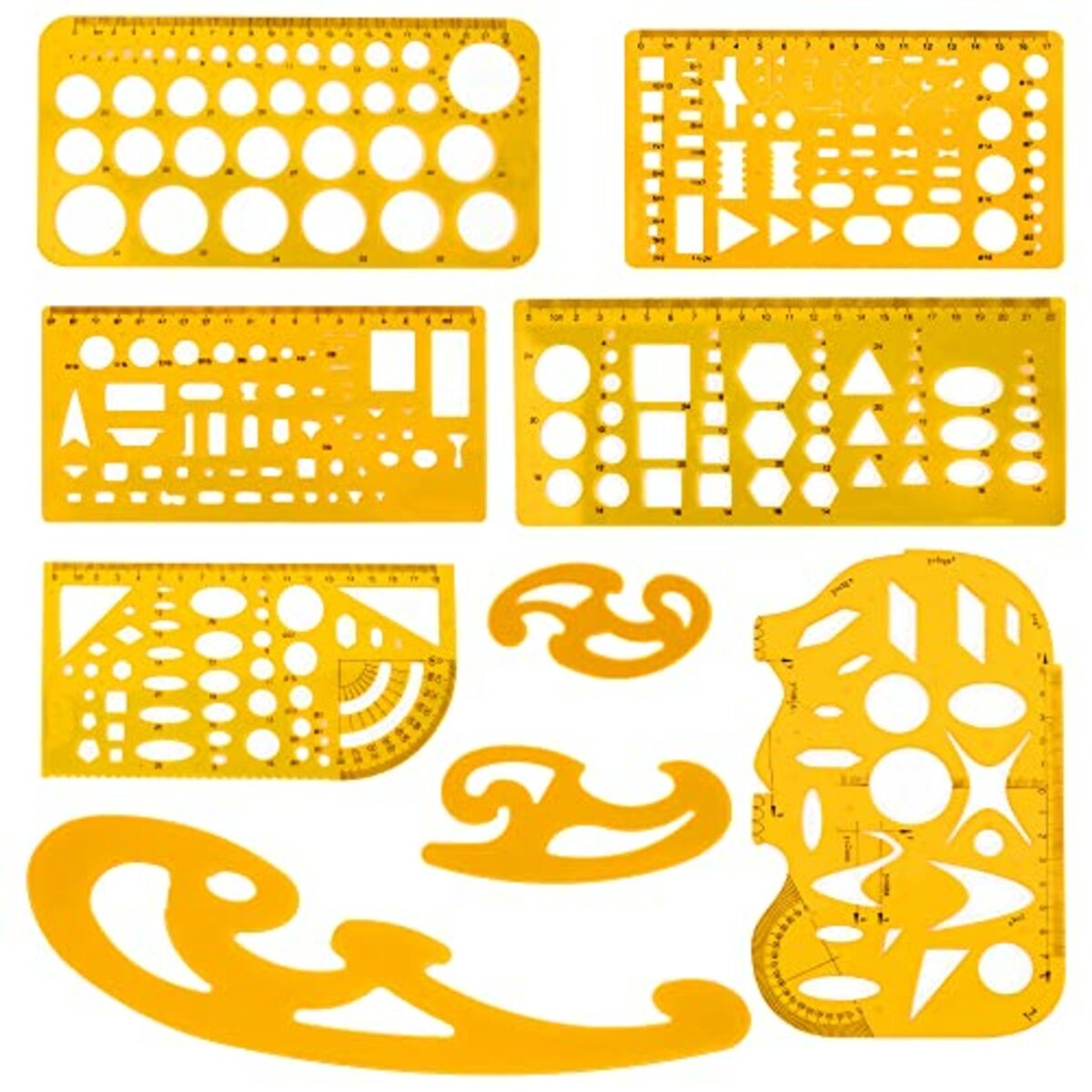 Bild 1 von 9 Stück Architektur Schablone Geometrische Zeichenschablone