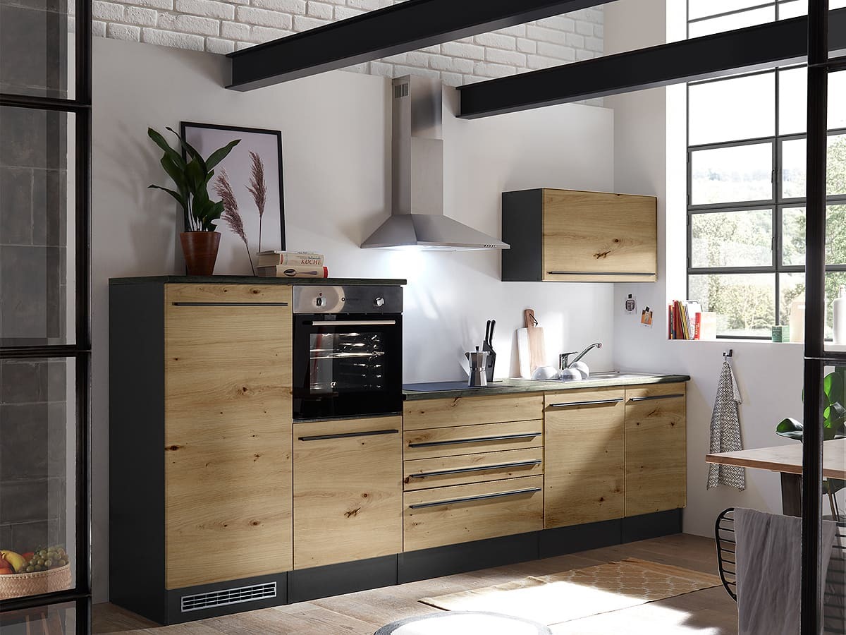 Bild 1 von Küchenzeile - Artisan Eiche - 320 cm - inkl. Elektrogeräte - JAZZ