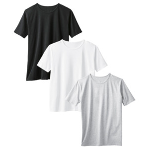 T-Shirts, weiß/schwarz/grau, Xxl, 3er Set