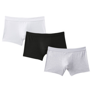 Retro-Boxershorts, weiß/schwarz/grau, XL, 3er Set