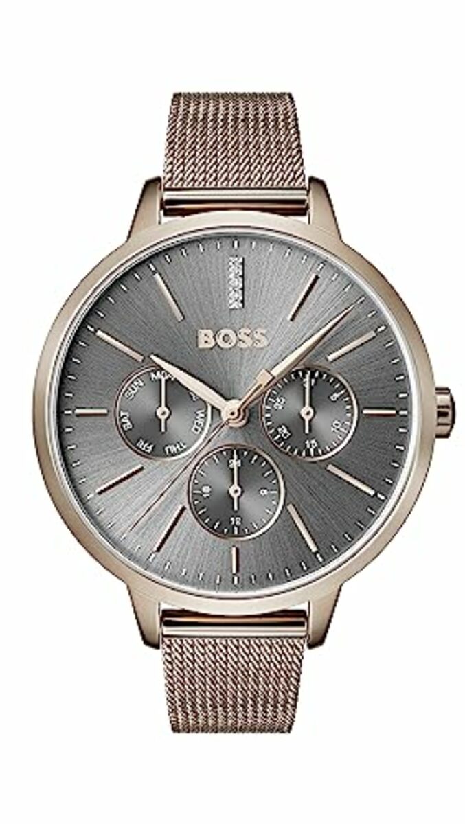 Bild 1 von BOSS Multi Zifferblatt Quarz Uhr für Damen mit Rotgoldfarbenes Edelstahlarmband - 1502424