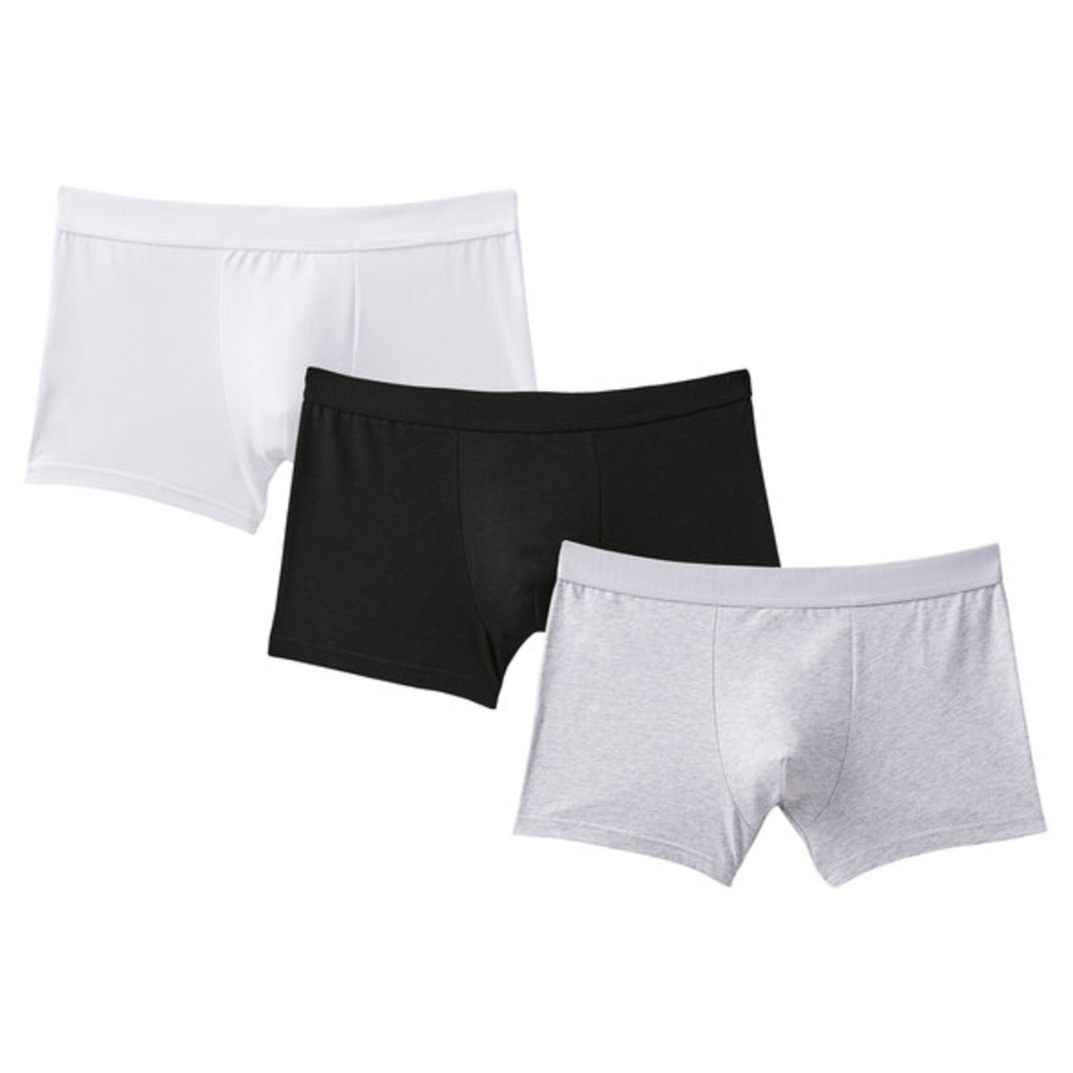 Bild 1 von Retro-Boxershorts, weiß/schwarz/grau, M, 3er Set