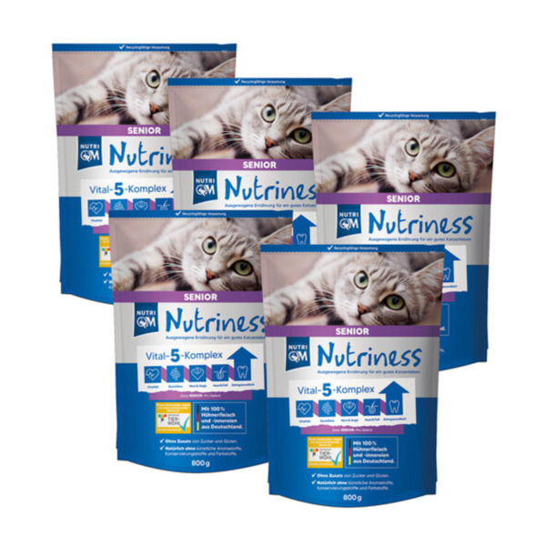 Bild 1 von Katzen-Trockenfutter KA Nutriness, Senior, 5 x 800 g