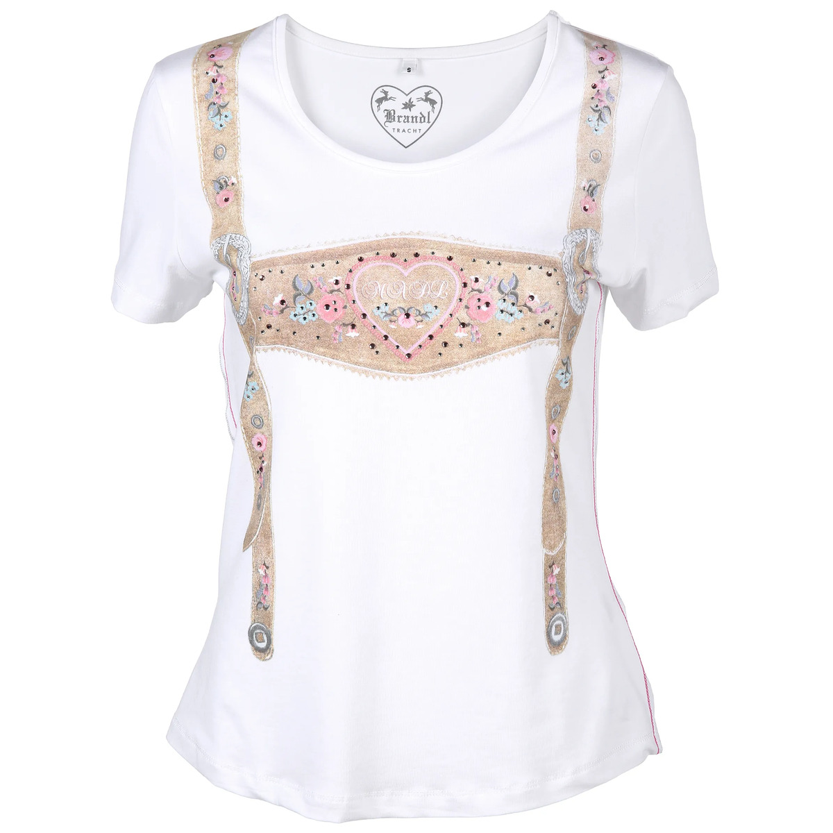 Bild 1 von Damen Trachtenshirt mit Schmucksteinen
                 
                                                        Weiß