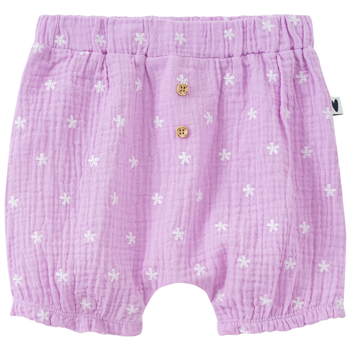 Bild 1 von Baby Musselin-Shorts mit Blümchen-Stickerei FLIEDER