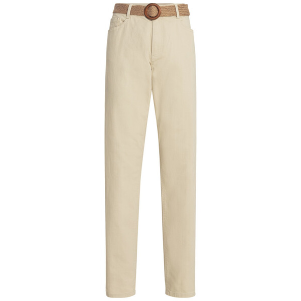 Bild 1 von Damen Mom-Jeans mit Bindegürtel HELLBEIGE