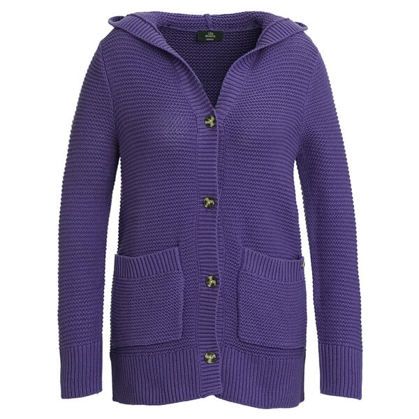 Bild 1 von Damen Strickjacke mit Kapuze VIOLETT