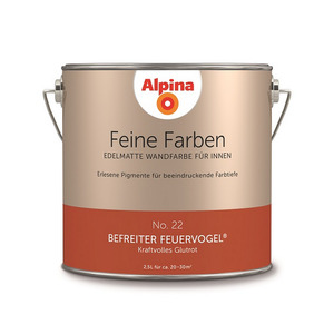 Alpina - 
            Alpina Wandfarbe 'Feine Farben' No. 22 'Befreiter Feuervogel', glutrot, 2,5 l