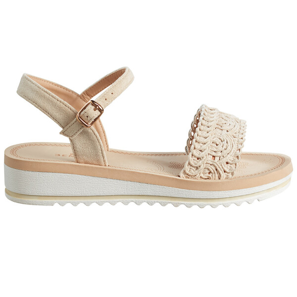 Bild 1 von Damen Sandalen mit Häkel-Optik HELLBEIGE