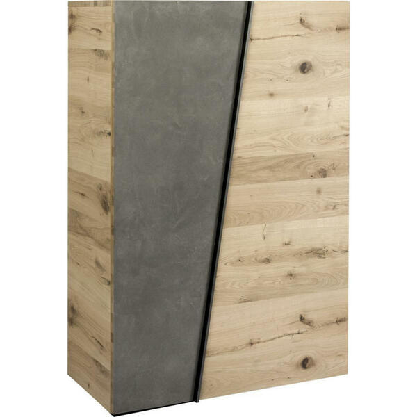 Bild 1 von Voglauer SCHUHSCHRANK Wildeiche furniert, mehrschichtige Massivholzplatte (Tischlerplatte) Grau, Braun