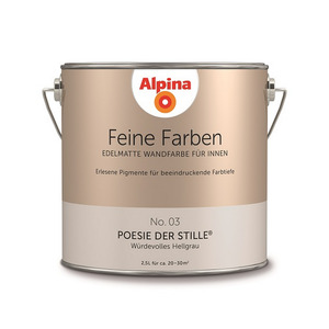 Alpina - 
            Alpina Wandfarbe 'Feine Farben' No. 03 'Poesie der Stille', hellgrau, 2,5 l