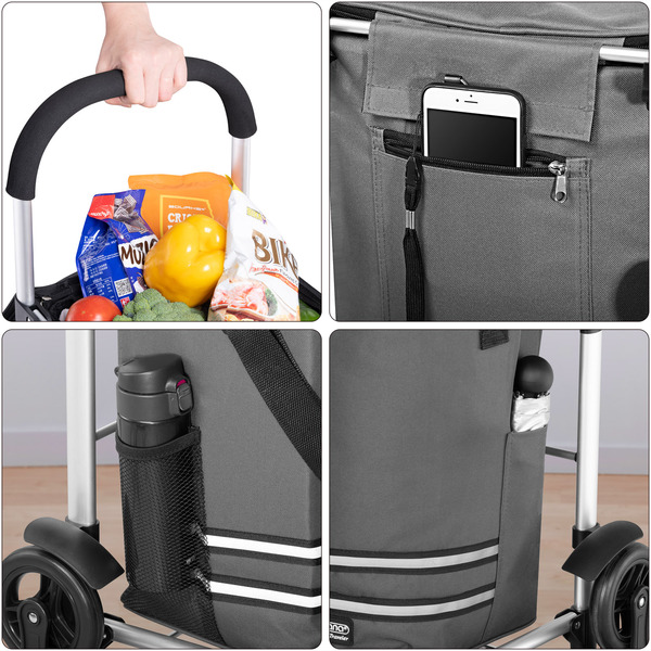 Bild 4 von monzana® Einkaufstrolley Treppensteiger Grau