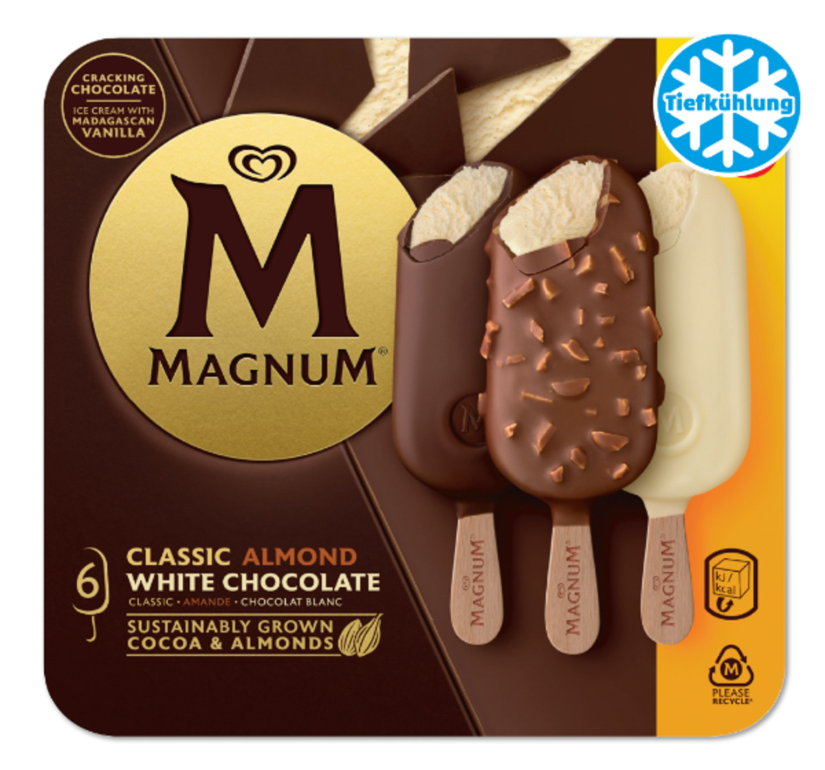 Bild 1 von MAGNUM Classic, Almond und White Chocolate*