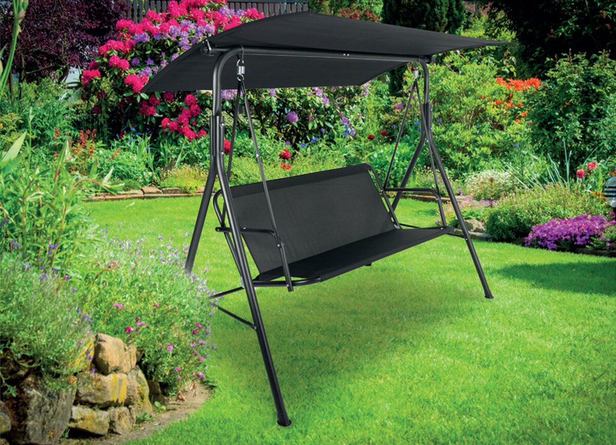 Bild 1 von Hollywoodschaukel 170x110x153cm Anthrazit