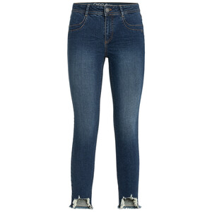 7/8 Damen Skinny-Jeans mit Fransen BLAU