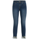 Bild 1 von 7/8 Damen Skinny-Jeans mit Fransen BLAU