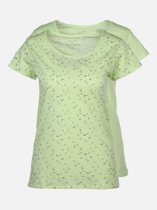 Damen T-Shirt im 2er Pack mit Minimalprint
                 
                                                        Grün
