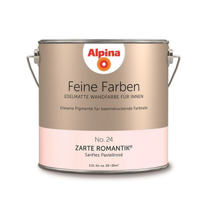 Alpina - 
            Alpina Wandfarbe 'Feine Farben' No. 24 'Zarte Romantik', pastellrosé, 2,5 l