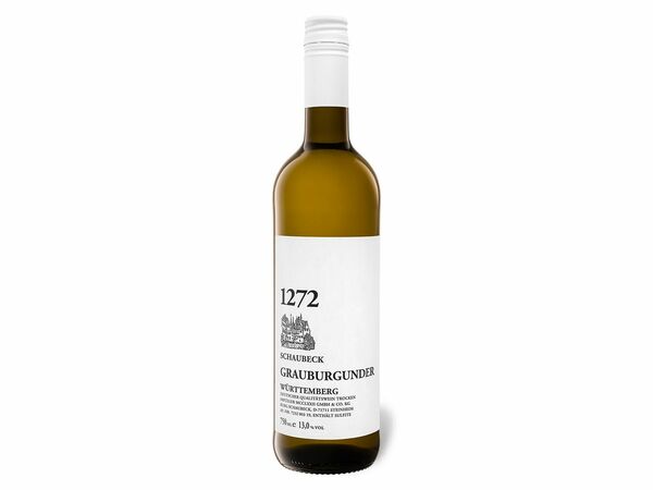 Bild 1 von Schaubeck 1272 Grauburgunder Württemberg QbA trocken, Weißwein 2018