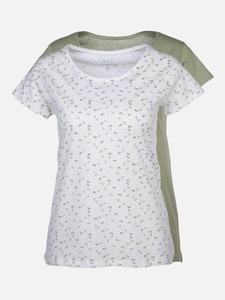 Damen T-Shirt im 2er Pack mit Minimalprint
                 
                                                        Weiß