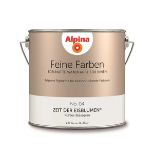 Alpina - 
            Alpina Wandfarbe 'Feine Farben' No. 04 'Zeit der Eisblumen', blassgrau, 2,5 l