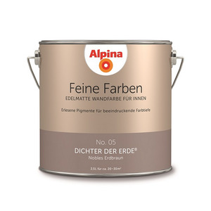 Alpina - 
            Alpina Wandfarbe 'Feine Farben' No. 05 'Dichter der Erde', erdbraun, 2,5 l