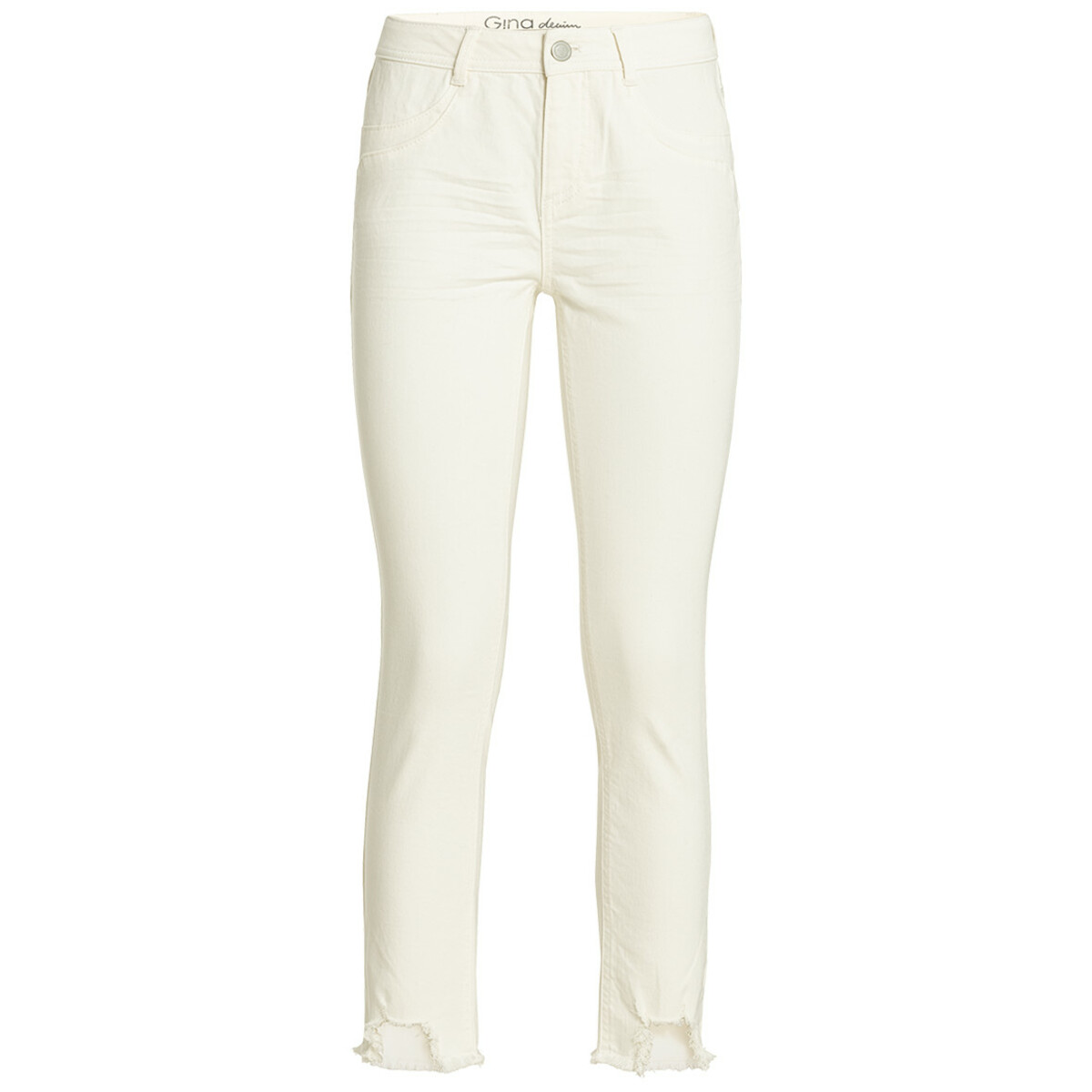 Bild 1 von 7/8 Damen Skinny-Jeans mit Fransen WEISS