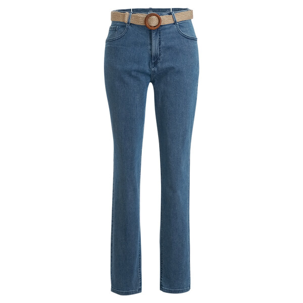 Bild 1 von Damen Mom-Jeans mit Bindegürtel BLAU