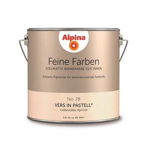 Alpina Wandfarbe 'Feine Farben' No. 28 'Vers in Pastell', apricot, 2,5 l
