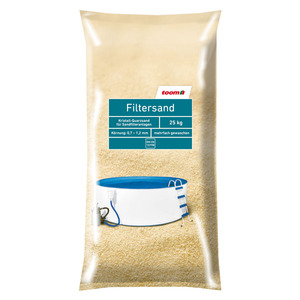 toomEigenmarken - 
            toom Filtersand für Sandfilteranlagen, Körnung 0,7 - 1,2 mm, 25 kg