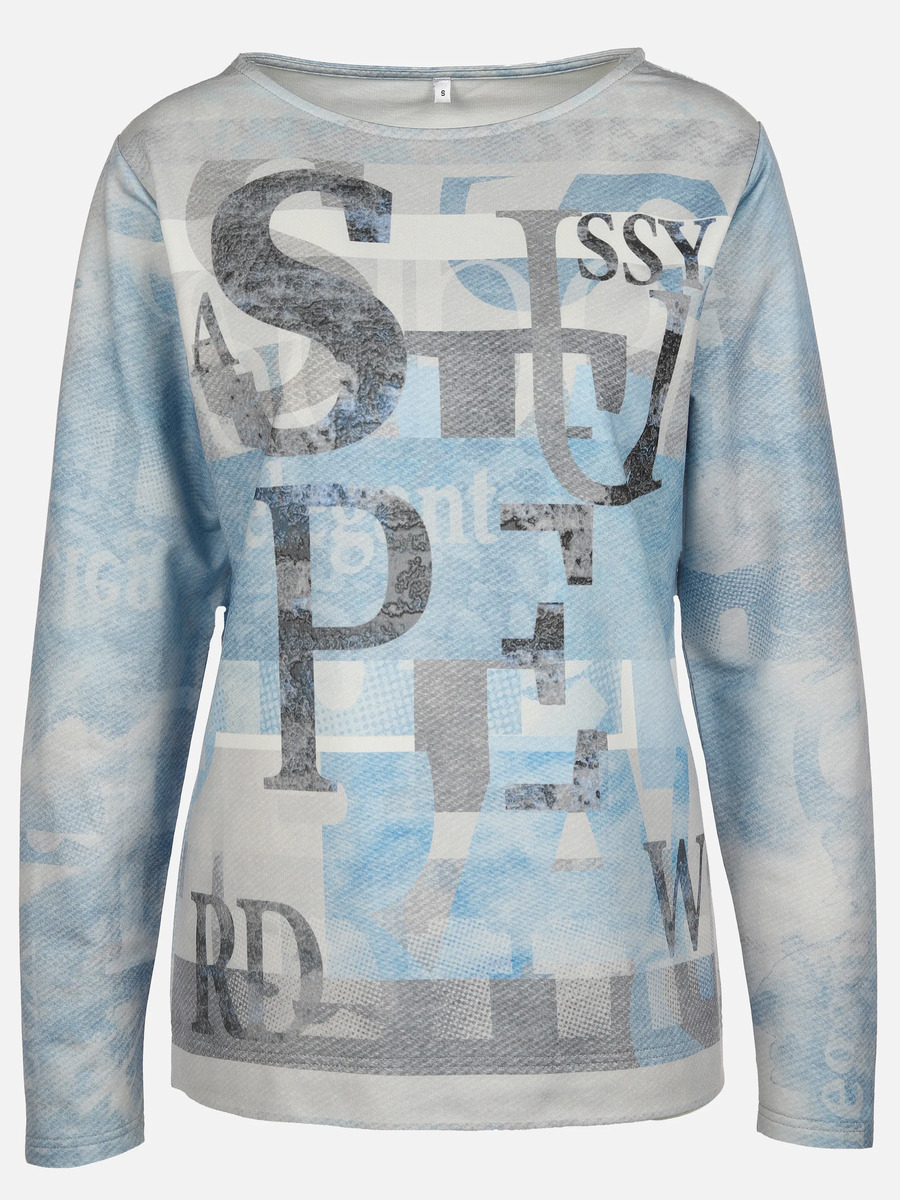 Bild 1 von Damen Printshirt mit langem Arm
                 
                                                        Blau