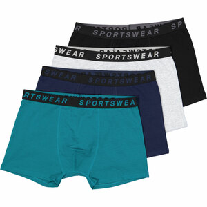 Sportswear Herren-Boxershorts 4er-Pack, Dunkelgrün/Grau, XXL