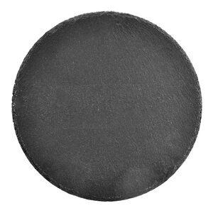 Schieferplatte rund, D:30cm, schwarz