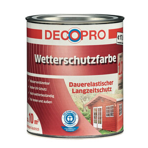 DecoPro Acryl Wetterschutzfarbe seidenglänzend 750 ml braunbeige