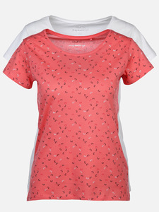 Damen Shirts im 2er Pack, unifarben und im Mininmalprint
                 
                                                        Pink