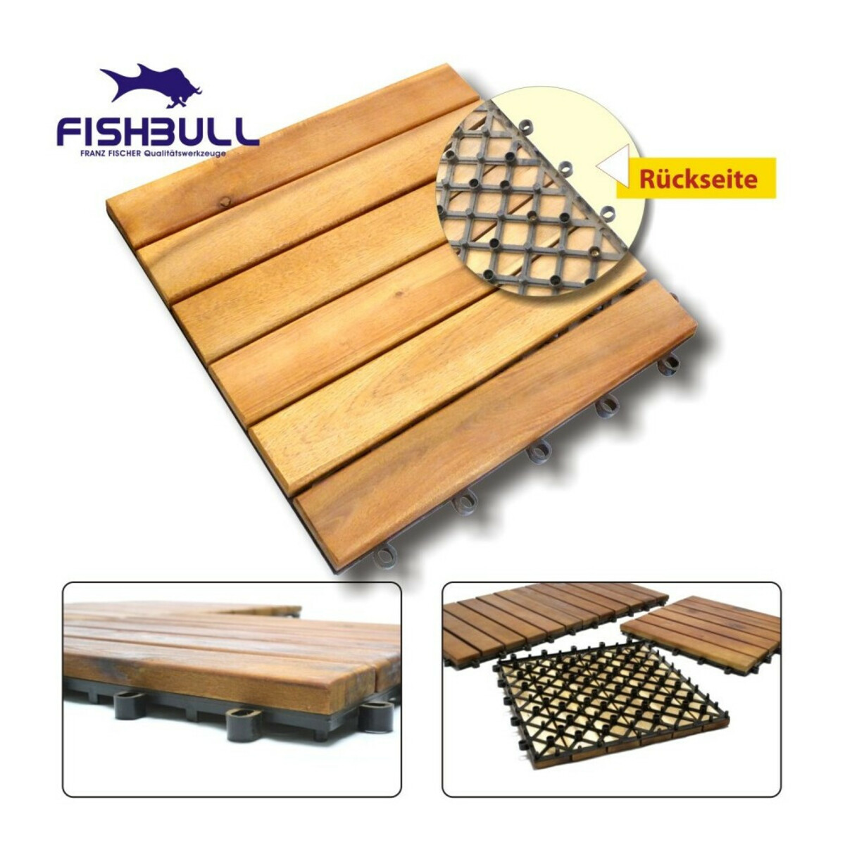 Bild 1 von Fishbull Akazien Holzfliese 30x30 cm