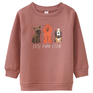 Mädchen Sweatshirt mit Hunde-Print TERRACOTTA