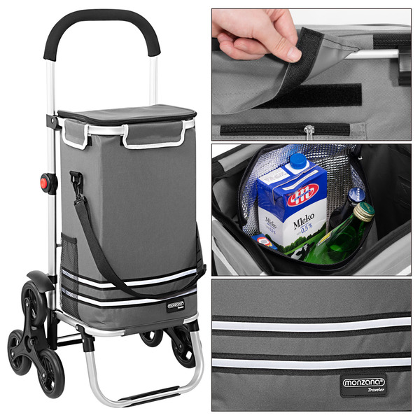 Bild 2 von monzana® Einkaufstrolley Treppensteiger Grau