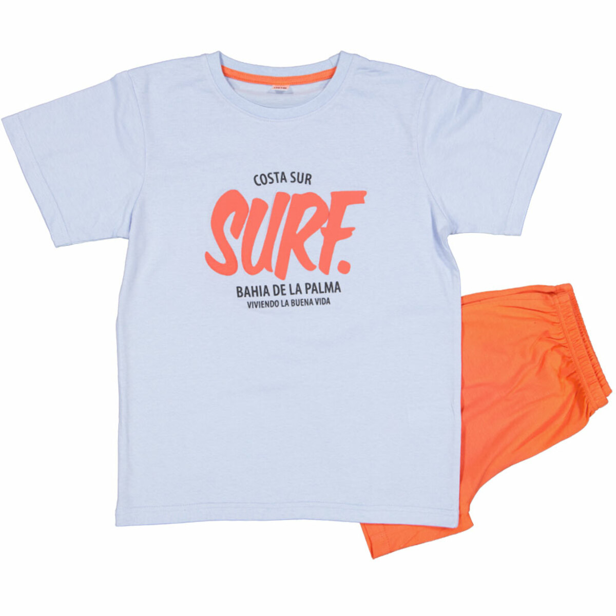 Bild 1 von Jungen Kurzpyjama Kurze Ärmel, Korallenrot, 134/140