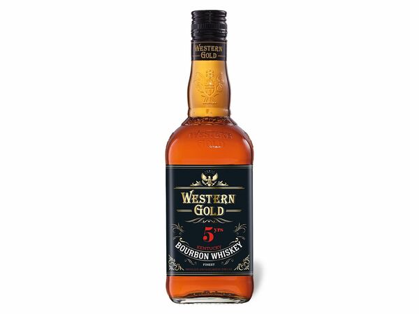 Bild 1 von WESTERN GOLD Bourbon Whiskey 5 Jahre 40% Vol