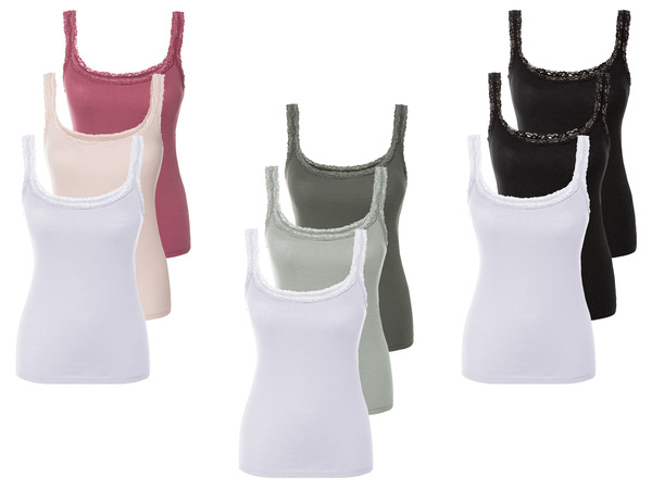 Bild 1 von esmara® Damen Tops, 3 Stück, mit Spitze