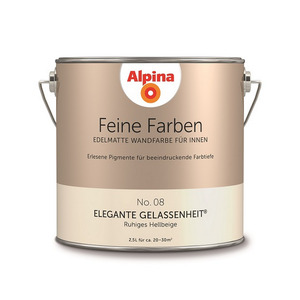 Alpina - 
            Alpina Wandfarbe 'Feine Farben' No. 08 'Elegante Gelassenheit', hellbeige, 2,5 l