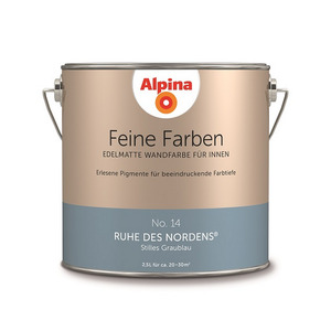 Alpina - 
            Alpina Wandfarbe 'Feine Farben' No. 14 'Ruhe des Nordens', graublau, 2,5 l